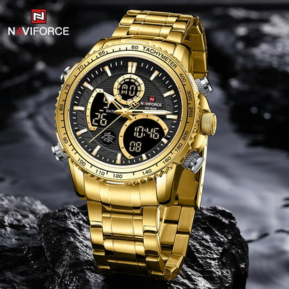 NAVIFORCE NF9182 Quartz Digital Stainless Steel 3ATM Watch