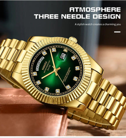 ⌚ Relógio NIBOSI 2627 Luxo Masculino Resistente a Choques 3ATM