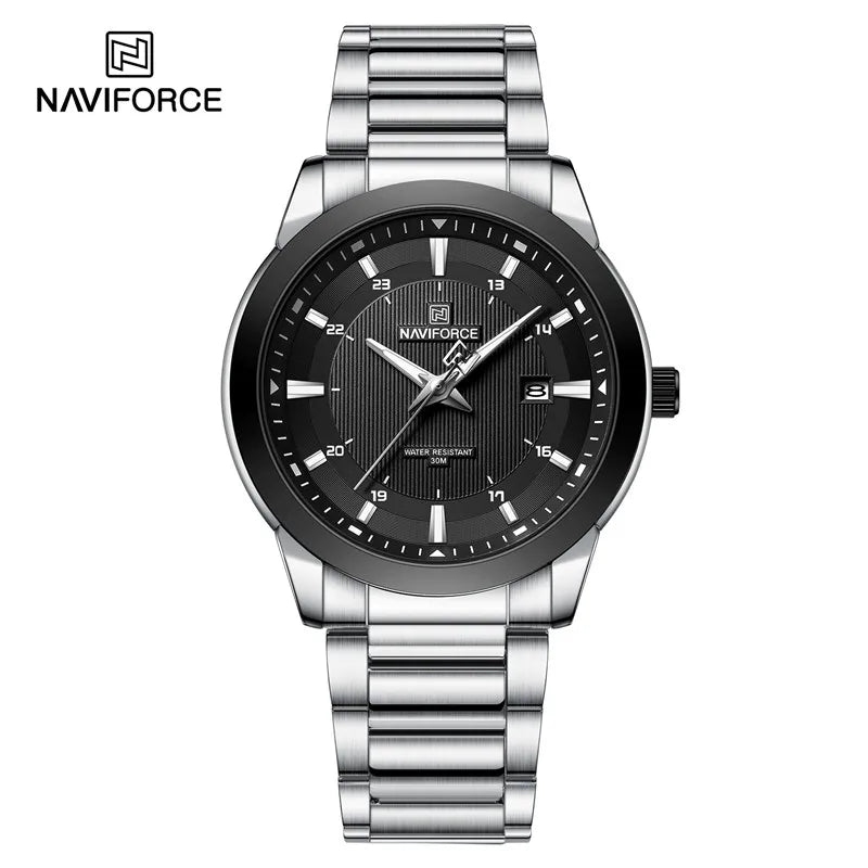 ⌚ Relógio NAVIFORCE 8029 Quartzo Aço Inoxidável Esporte 3ATM