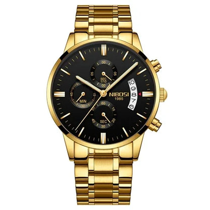 ⌚ NIBOSI 2309 Herren Luxus Chronograph Multifunktions 3ATM Uhr