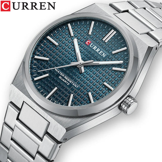 ⌚Relógio CURREN 8439 Masculino ⌚ Estilo Clássico com Ponteiros Luminosos