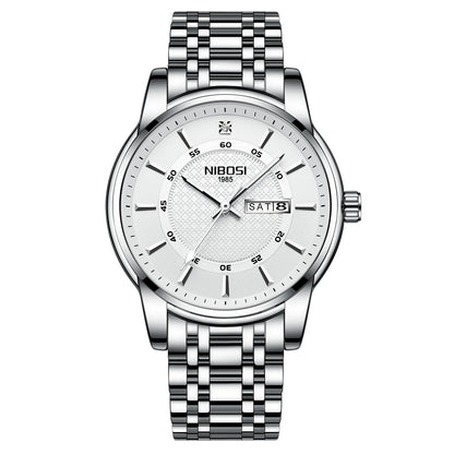 🕰️✨Relógio Masculino NIBOSI 2381 ⌚ Luxo e Estilo Clássico | Ponteiros Luminosos + Data Automática