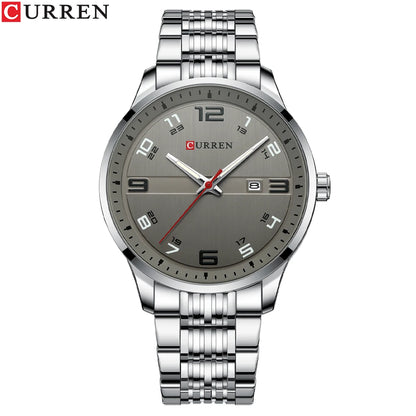 🕰️✨Relógio Masculino CURREN 8411 ⌚ Estilo Moderno e Robusto | Data Automática + Resistente à Água 3ATM
