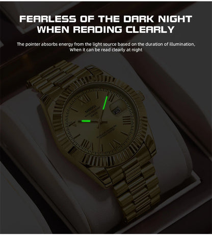 🕰️✨Relógio Masculino NIBOSI 2678 ⌚ Estilo Luxo com Pulseira em Aço Inoxidável | Resistente e Elegante
