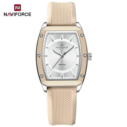 ⌚🌟Relógio Feminino NAVIFORCE NF5049 – Design Moderno e Conforto com Pulseira de Silicone