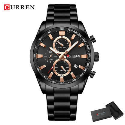⌚ Relógio Curren 8445 Moda e Casual Cronógrafo Quartzo 3ATM