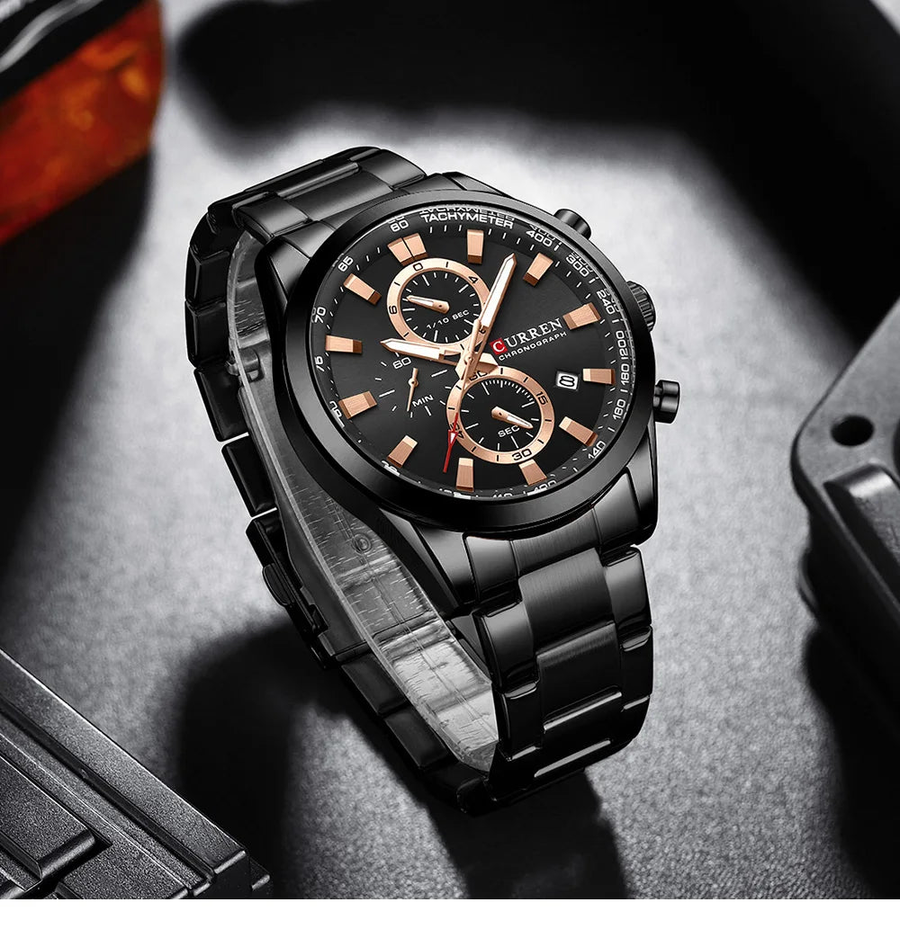⌚ Relógio Curren 8445 Moda e Casual Cronógrafo Quartzo 3ATM