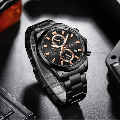 ⌚ Relógio Curren 8445 Moda e Casual Cronógrafo Quartzo 3ATM