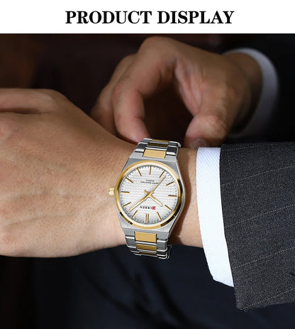 ⌚Relógio CURREN 8439 Masculino ⌚ Estilo Clássico com Ponteiros Luminosos