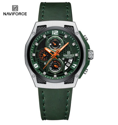 ⌚Relógio Masculino NAVIFORCE NF8051L – Cronógrafo Esportivo e Casual com Pulseira de Couro