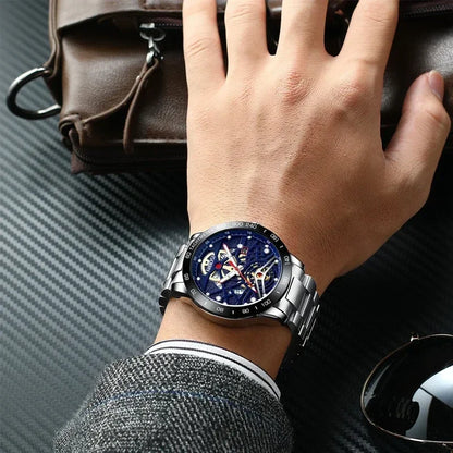 🕰️✨NIBOSI 2388 Herren-Quarzuhr ⌚ Luxus und Business 🏆 Leuchtzeiger + Automatisches Datum