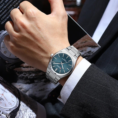 ⌚Relógio CURREN 8439 Masculino ⌚ Estilo Clássico com Ponteiros Luminosos