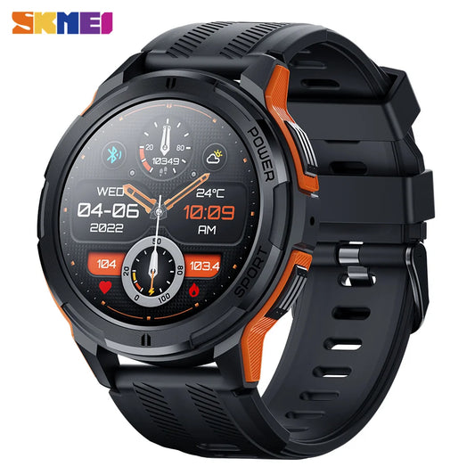 ⌚ Smartwatch SKMEI 2025 🧠💪 Tela AMOLED 1.43” 🔋 Bateria até 22 dias | Monitor de Saúde 🩺 + Chamadas Bluetooth 📞 + Tela Dividida 🔄 | IP68 à Prova d’Água 💦 | Estilo Esportivo Masculino 🏃‍♂️