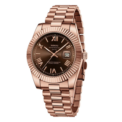 🕰️✨Relógio Masculino NIBOSI 2678 ⌚ Estilo Luxo com Pulseira em Aço Inoxidável | Resistente e Elegante