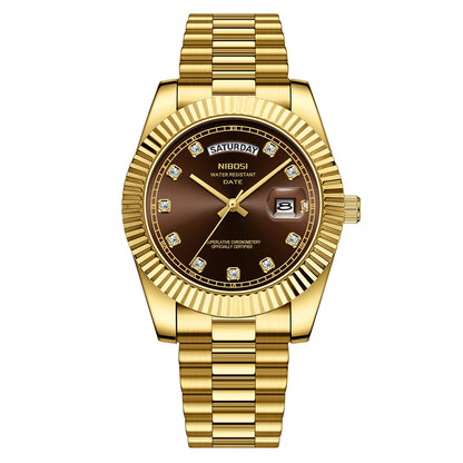 ⌚ Relógio NIBOSI 2627 Luxo Masculino Resistente a Choques 3ATM