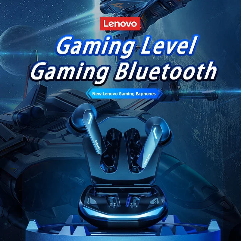 Kit com 5 Fones Lenovo GM2 Pro 🎮 Fones Bluetooth 5.3 TWS com Microfone – Som Hi-Fi para Jogos, Chamadas e Música