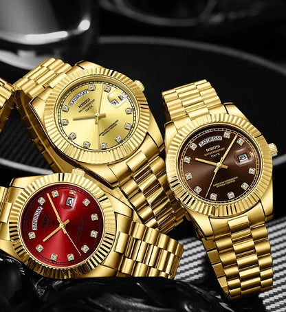 ⌚ Relógio NIBOSI 2627 Luxo Masculino Resistente a Choques 3ATM