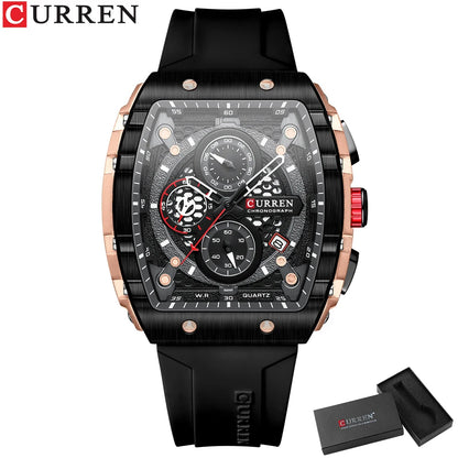 Relógio Curren 8442 Quartzo Silicone Moda 3ATM