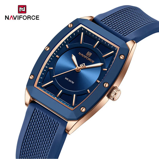 ⌚🌟Relógio Feminino NAVIFORCE NF5049 – Design Moderno e Conforto com Pulseira de Silicone