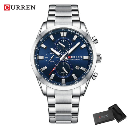⌚ Relógio Curren 8445 Moda e Casual Cronógrafo Quartzo 3ATM