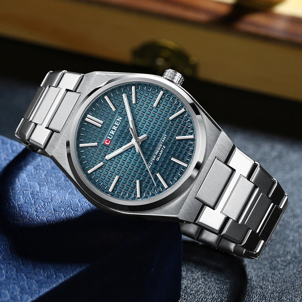 ⌚Relógio CURREN 8439 Masculino ⌚ Estilo Clássico com Ponteiros Luminosos