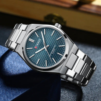 ⌚Relógio CURREN 8439 Masculino ⌚ Estilo Clássico com Ponteiros Luminosos