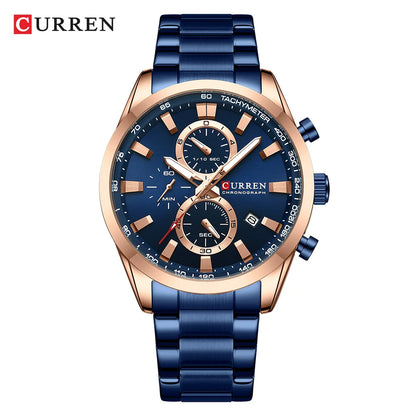 ⌚ Relógio Curren 8445 Moda e Casual Cronógrafo Quartzo 3ATM