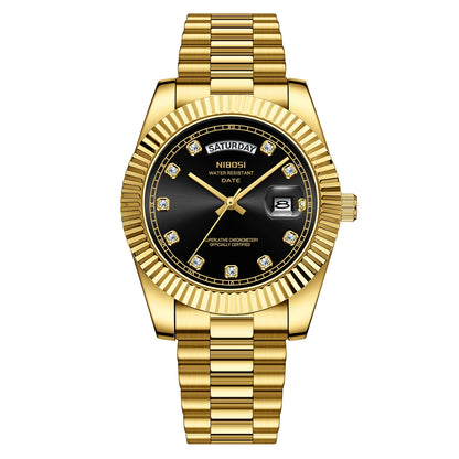 ⌚ Relógio NIBOSI 2627 Luxo Masculino Resistente a Choques 3ATM