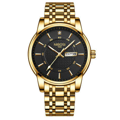 🕰️✨Relógio Masculino NIBOSI 2381 ⌚ Luxo e Estilo Clássico | Ponteiros Luminosos + Data Automática