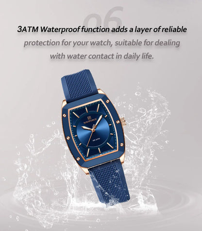 ⌚🌟Relógio Feminino NAVIFORCE NF5049 – Design Moderno e Conforto com Pulseira de Silicone