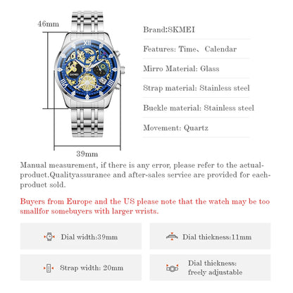 Relógio SKMEI 9058 Masculino ⌚ Luxo e Casual