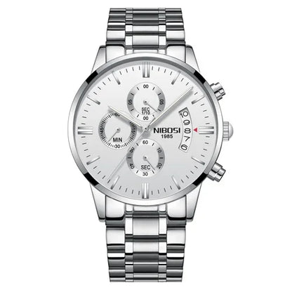 ⌚ NIBOSI 2309 Herren Luxus Chronograph Multifunktions 3ATM Uhr