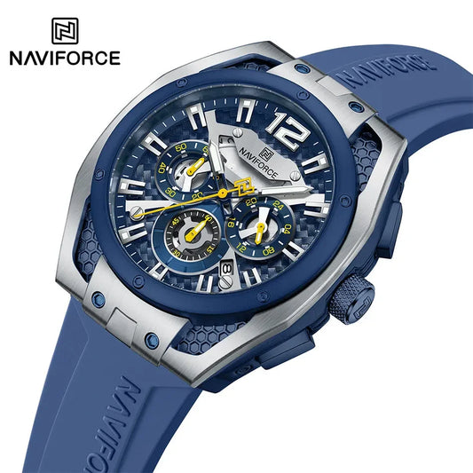 ⌚🔥Relógio Masculino NAVIFORCE NF8063 – Esportivo, Cronógrafo, Pulseira Silicone