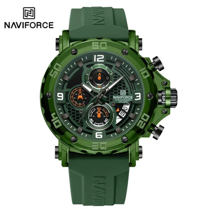 Relógio NAVIFORCE NF7123 Quartzo Silicone Moda 5ATM