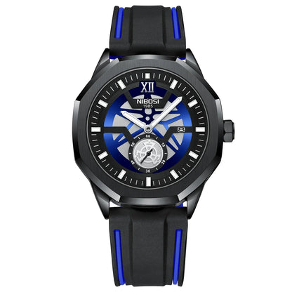 🕰️✨Relógio Masculino NIBOSI 2518 ⌚ Luxo com Pulseira em Aço Inoxidável | Cronógrafo + Resistente e Sofisticado